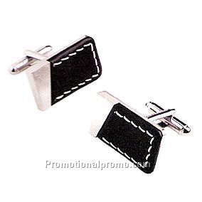Duo Silver and Leather Cuff Links