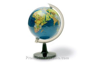 Earth globe on plastic stand