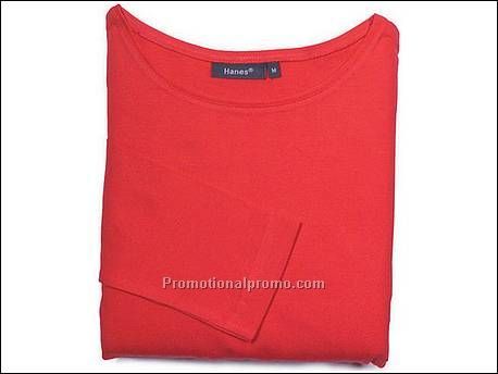 Hanes T-shirt 3/4 Sl Elegance, Red