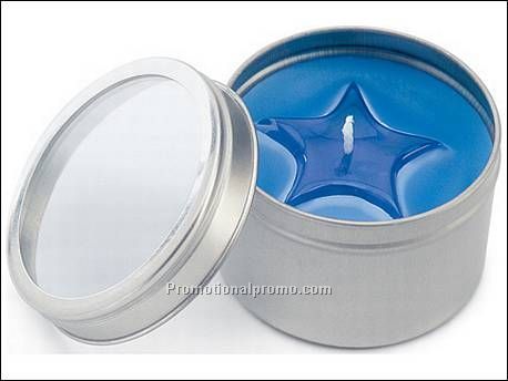 Kaars i.v.v. ster in metalen...