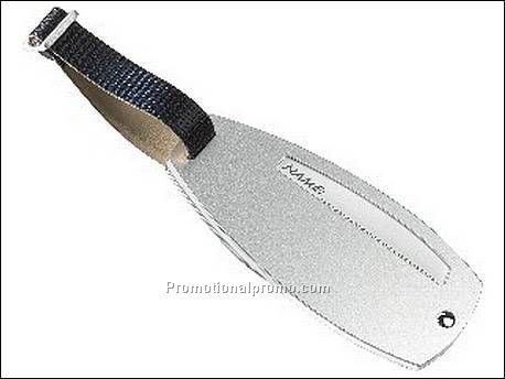 Kofferlabel, aluminium en rubber,...