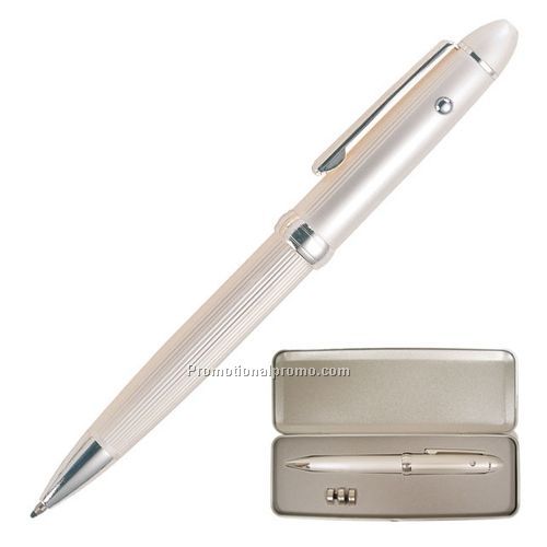 Laser Pointer with Pen - Silver Stylus
