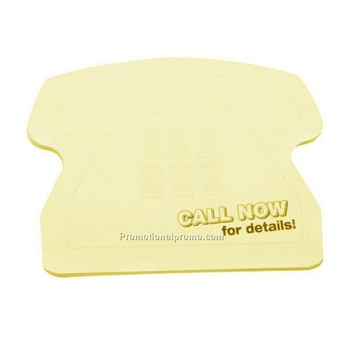 Note Pad - 3M Post-tire; Telephone Shaped Pastel, 25 Sheet