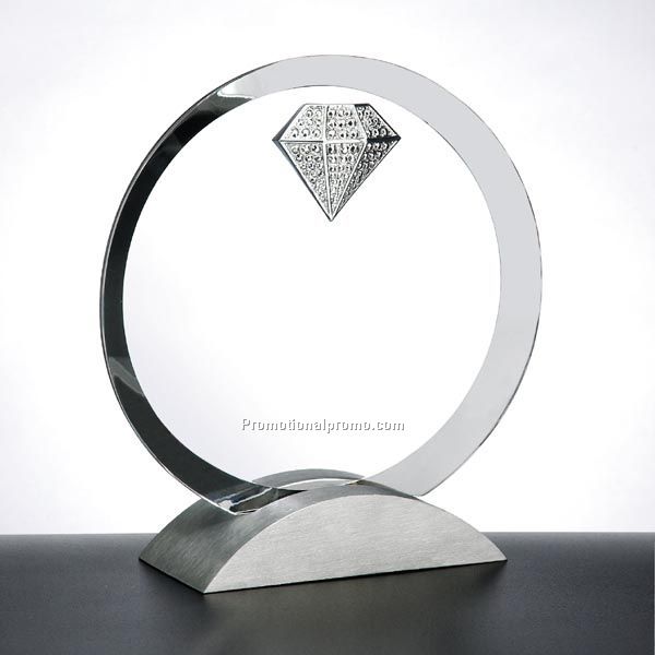 Optica Circle Jewel Award with Metal Base C-LD06