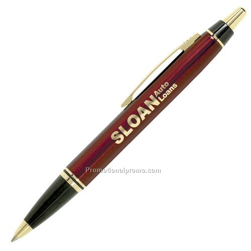 Pen - Bic Solis Plunger Action Retractable Ballpoint Pen with Brass Accents