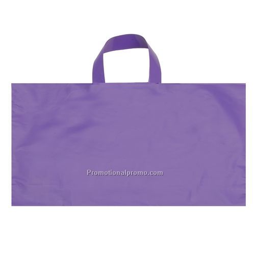 Plastic Bag - Frosted Soft Loop Handle Bags, 22" x 12"