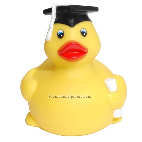 Rubber Duck - Graduation Duck, 3 1/2"L x 3 1/2"H x 3"W