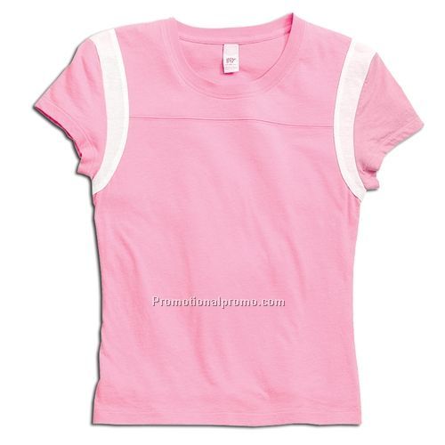 T-Shirt - HYP Ladies Football Tee with Color Insert at Sleeve