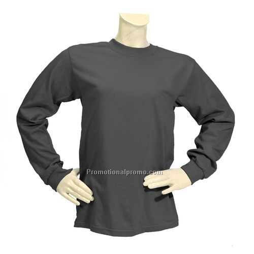 T-Shirt - Hanes® Heavyweight Long Sleeve Colors, Cotton, 100%