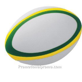 Three colour rugby stressball