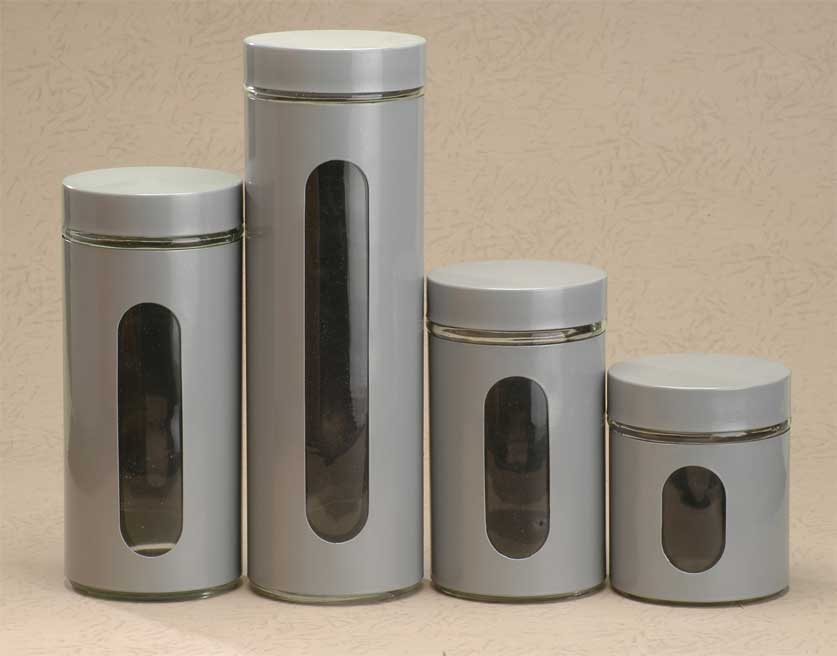 storage jar set with metal lid
  
   
     
    