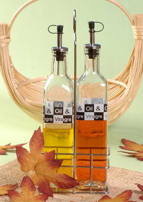 oil and vinegar set with metal stand
  
   
     
    