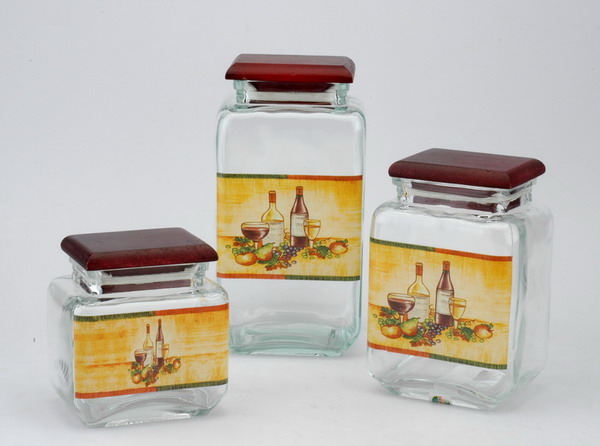storage jar set with decal
  
   
     
    