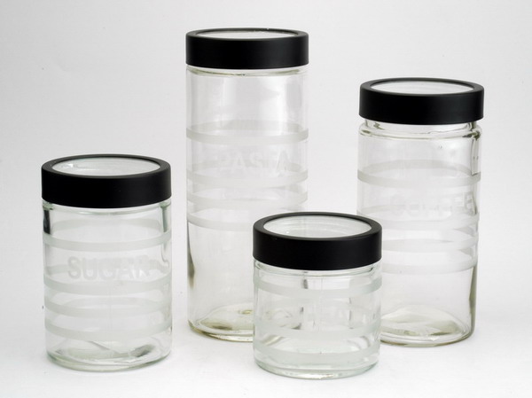 storage jar set with metal lid 
  
   
     
    