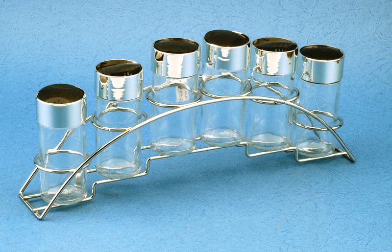 Cruet set with metal stand
  
   
     
    