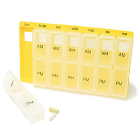 One Week Pill Organizer With Am And Pm.