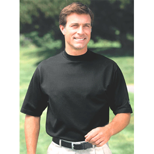Port Authority Interlock Knit Short Sleeve Mock Turtleneck