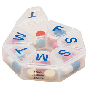 7 Sided 7 Day Pill Reminder