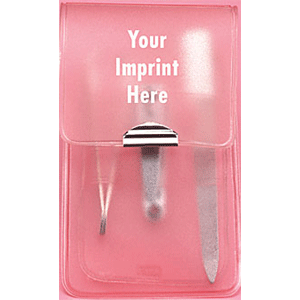 Womens Health Pink Translucent Compact Manicure Kit