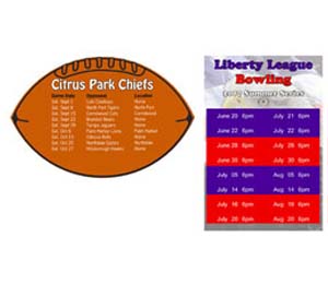 Football & Rectangle Schedules