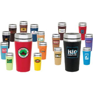 ESTERNO  16oz ACRYLIC & STEEL MUG WITH OUTER SLEEVE AND 3-D PVC LOGO