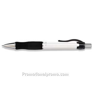 Paper Mate Breeze White Barrel/Black Grip & Clip Blue Ink Gel Pen