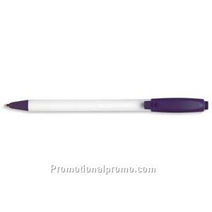 Paper Mate Sport Retractable White Barrel/Purple Trim, Blue Ink Ball Pen