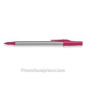 Paper Mate Write Bros Silver Barrel/Magenta Trim, Black Ink