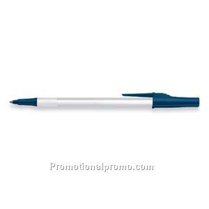 Paper Mate Write Bros Frosted White Barrel/Navy Trim, Blue Ink