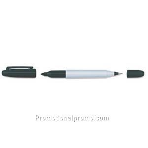 Sharpie Twin-Tip Grey Barrel/Black Permanent Marker