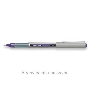 uni-ball Vision Silver Barrel, Purple Ink Roller Ball