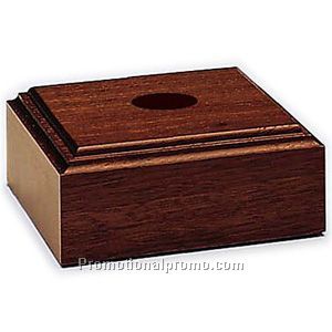 Mahogany-Tone Lighted Wood Base