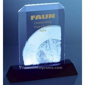 Clockworks with Lighted Base