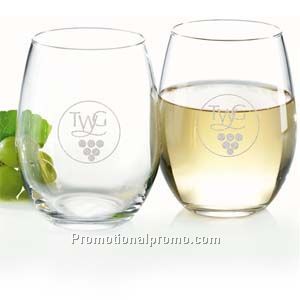 Smooth Stemless White Wine Glass 15 oz. Set of 4