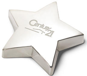 Silver Plated Star Paperweight