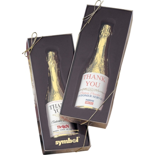 8 oz Chocolate Champagne Bottle