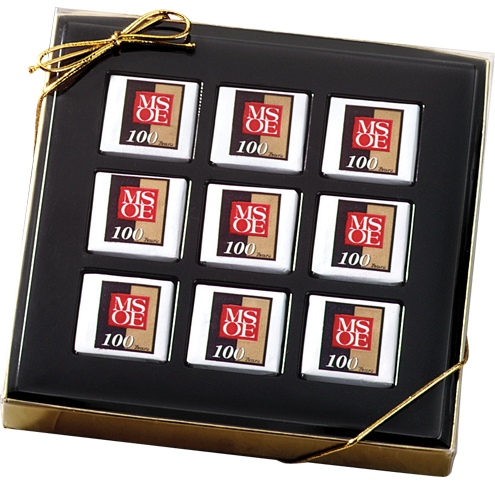 9 pc Gift Boxed Chocolate Squares