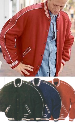 Royal Deluxxe Retro Wool and Leather Varsity Jacket