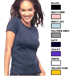 Anvil 1x1 Rib Scoop Neck Tee