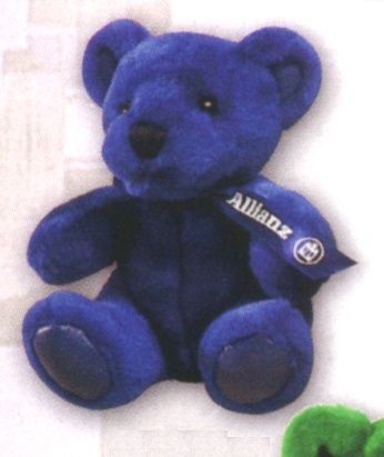 Blue Bear with Ribbon