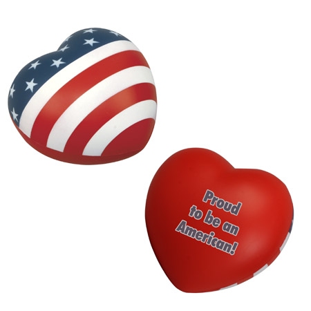Patriotic Valentine Heart Stress Reliever