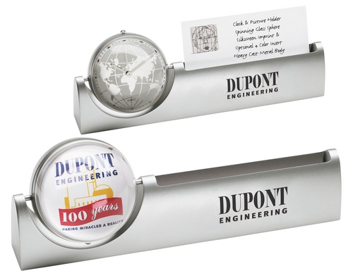 Sphere Clock, Photo Frame, Business Card Holder