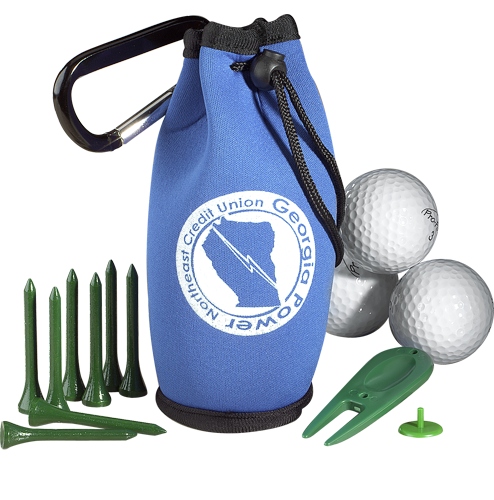 Golf Kit In Carabiner Bag