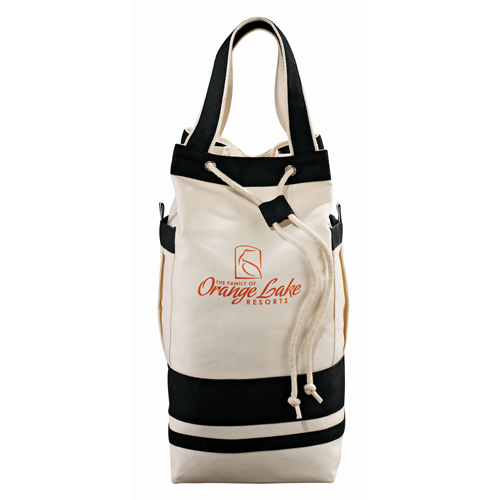 Accent Stripe 22 oz. Cotton Drawstring Duffel