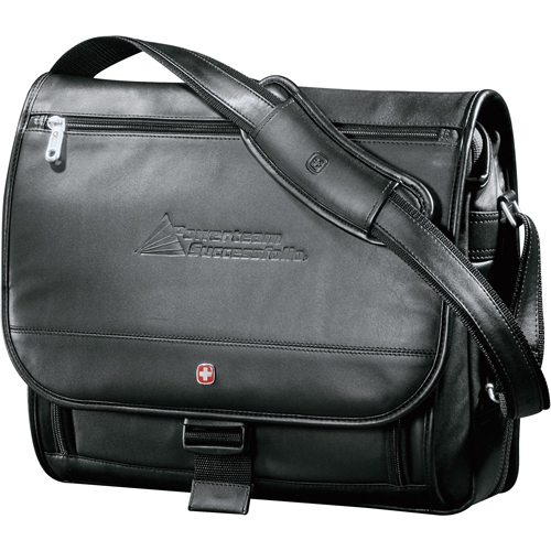 Wenger Executive Leather Compu-Saddle Bag