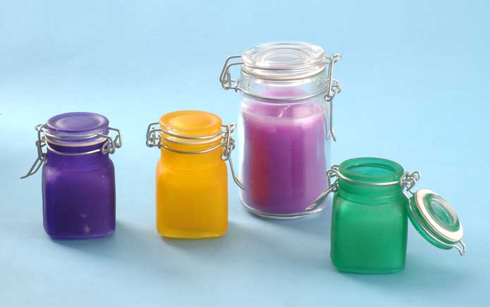 candle in glass jars 
  
   
     
    