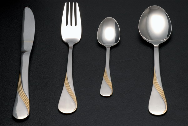 Gold-plated flatware
  
   
     
    