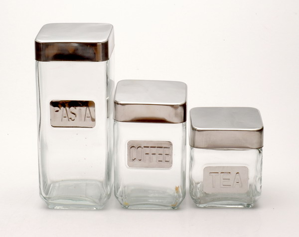 3pcs storage jar set with metal lid
  
   
     
    