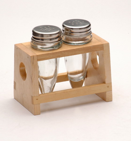 salt and pepper set with wood stand
  
   
     
    