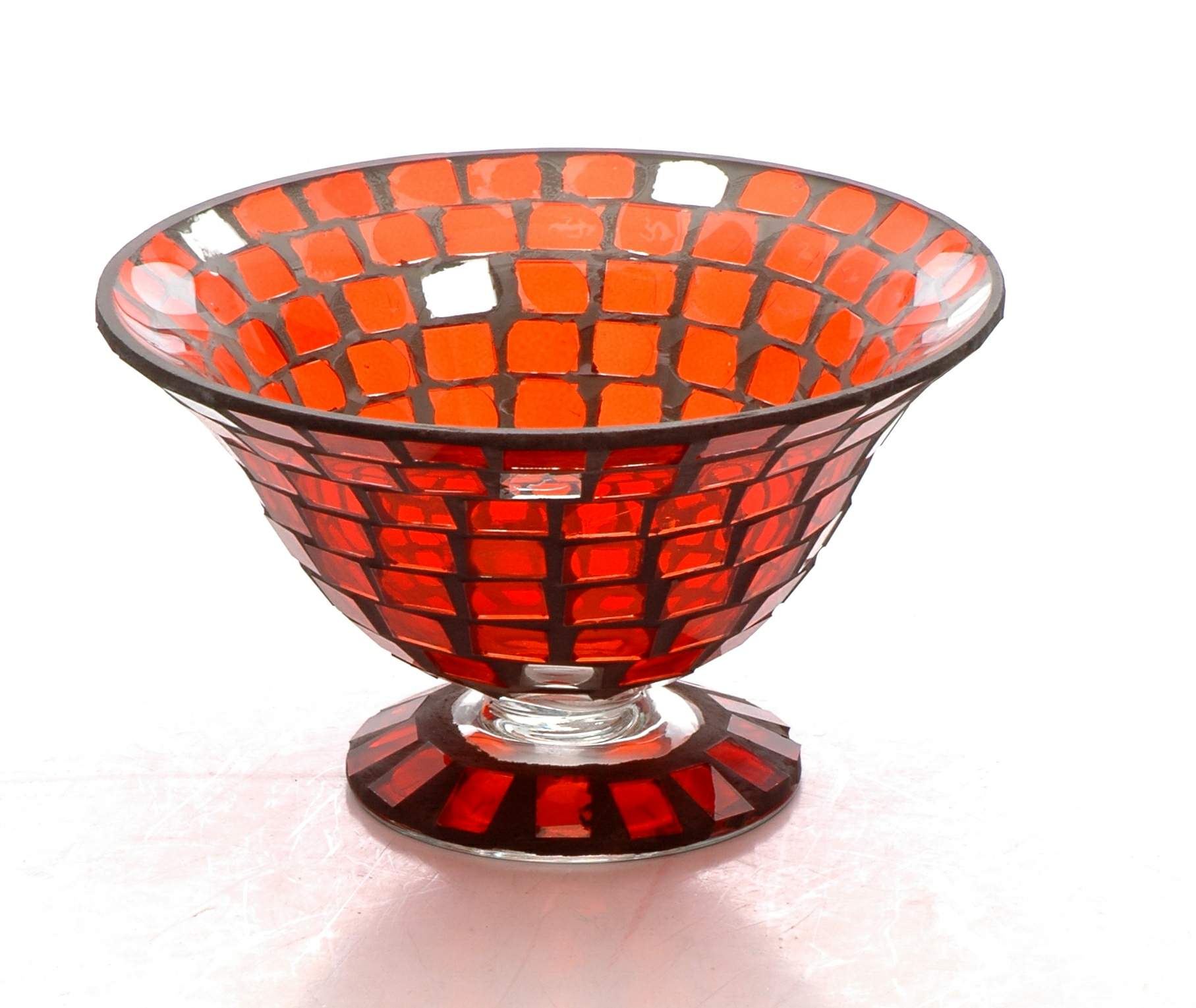 Mosaic series candle holder with stem 
  
   
     
    